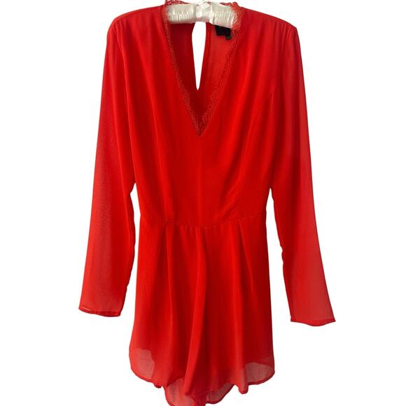 Funky Soul red romper Christmas holiday SzM open back - Picture 2 of 9
